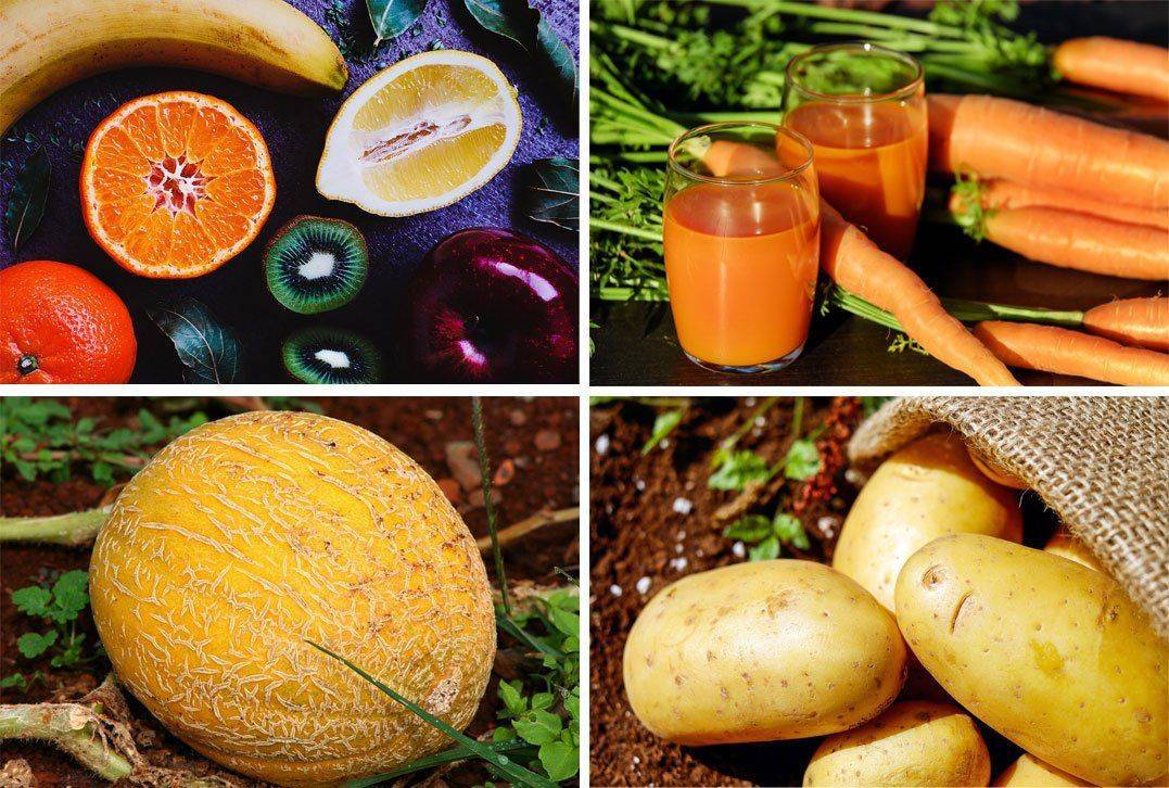 Разные полезные для глаз продукты
